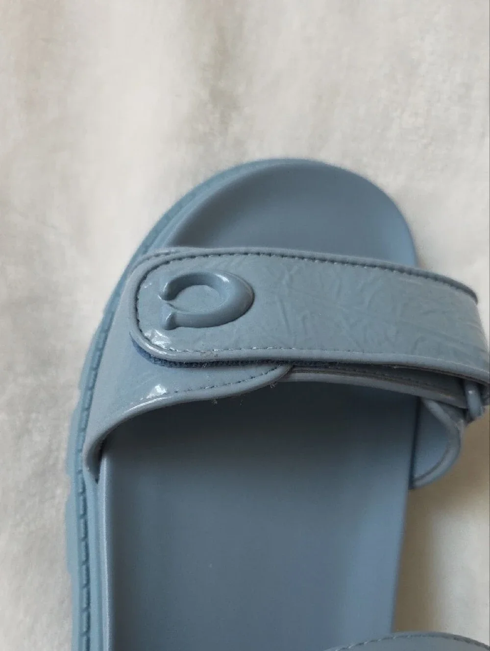 Coach Brynn Women's Chunky Strap Sandals in Blue.